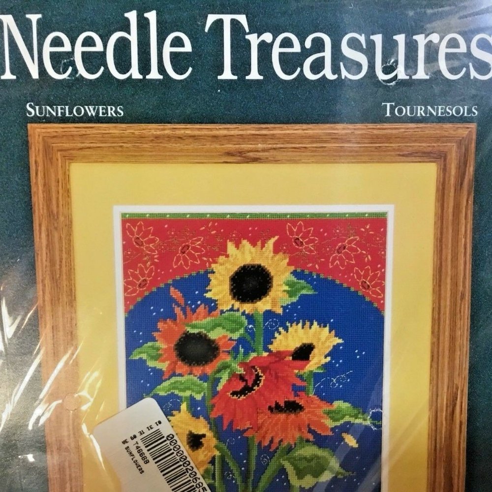 Needlepoint Kit~Sunflowers~Poppy~Needle Treasures - Picture 1 of 4